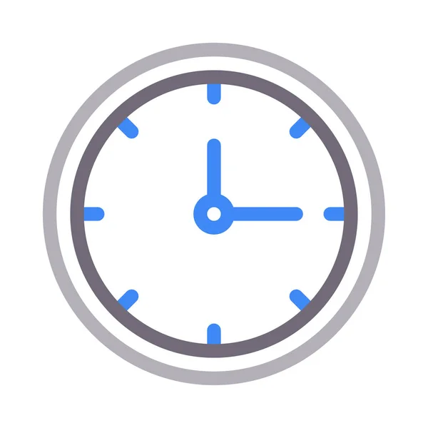 Reloj Color Línea Icono — Vector de stock