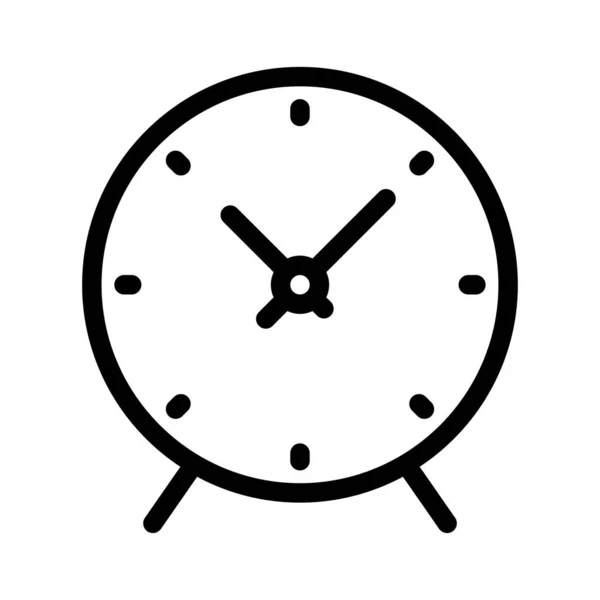 Horloge Ligne Mince Icône — Image vectorielle