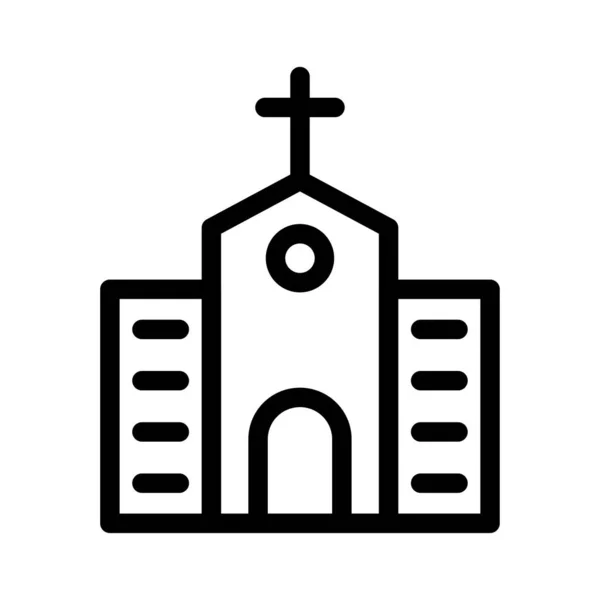 Ikona Křesťanské Tenké Čáry — Stockový vektor