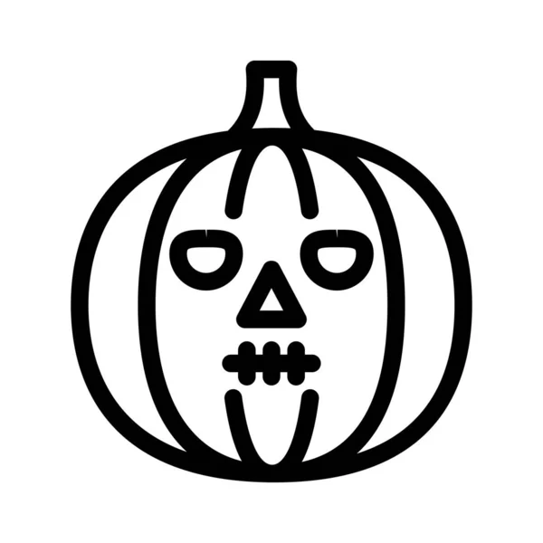 Ikona Tenkou Čárou Halloween — Stockový vektor