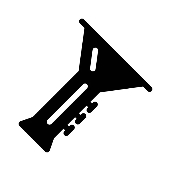 Instrument Glyphe Flache Ikone — Stockvektor