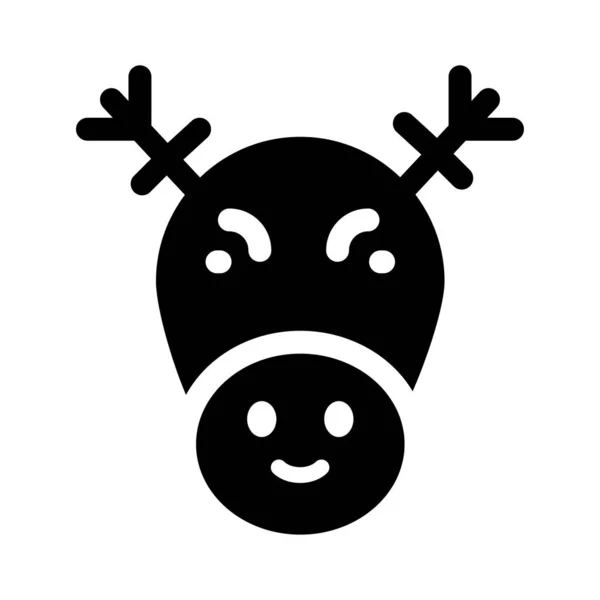 Santa Glyph Plat Pictogram — Stockvector