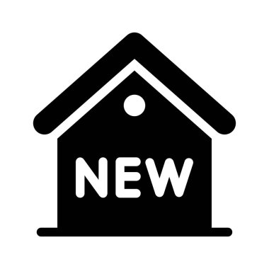 ev glyph düz simgesi