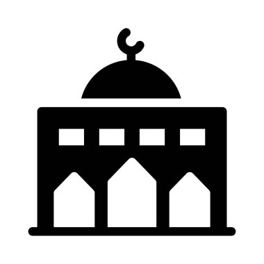 bina glyph düz simgesi