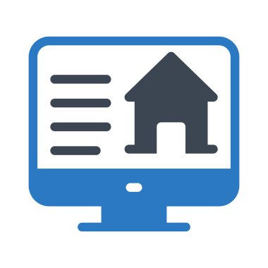 gayrimenkul glyph renk simgesi