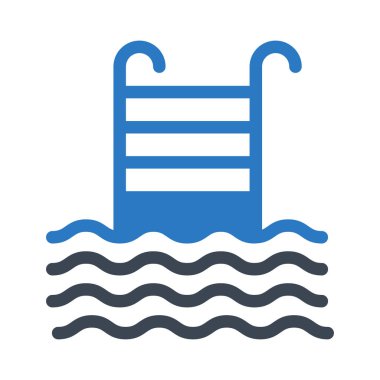 yüzme glyph renk simgesi