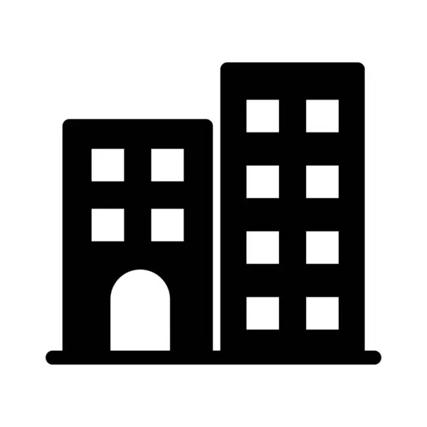 Wohnung Glyph Flat Icon — Stockvektor