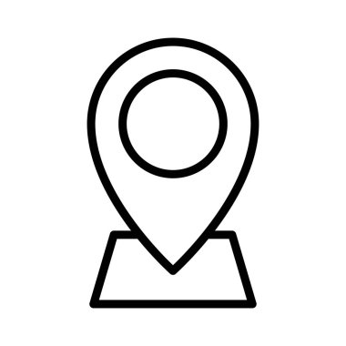 GPS ince çizgi vektör simgesi