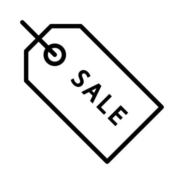 Etiket İnce Satır Vektörü Simgesi