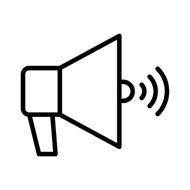 Hoparlör ince çizgi vektör simgesi