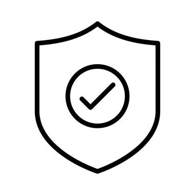 İnce çizgi vektör simge kalkan