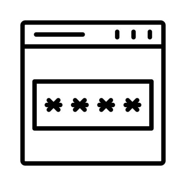 Giriş ince çizgi vektör simgesi