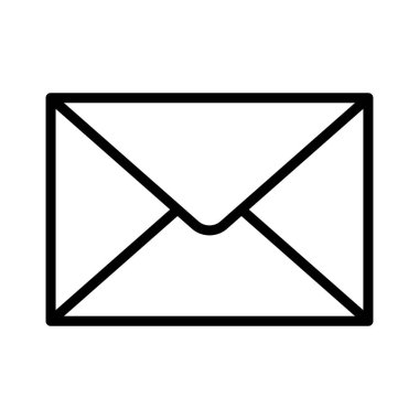 ileti ince çizgi vektör simgesi