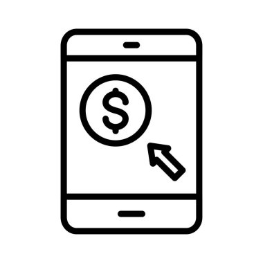 Online ince çizgi vektör simgesi