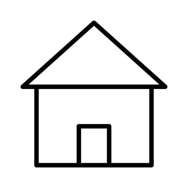 Ev İnce Satır Vektörü Simgesi