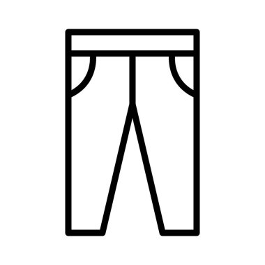 Pantolon ince çizgi vektör simgesi