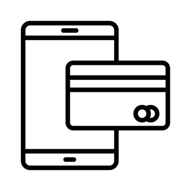 Online ince çizgi vektör simgesi