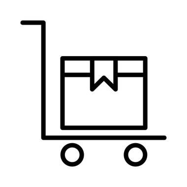 arabası ince çizgi vektör simgesi