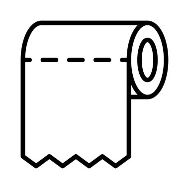 rulo ince çizgi vektör simgesi