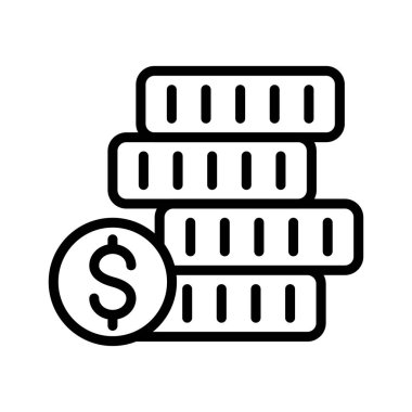 para ince çizgi vektör simgesi