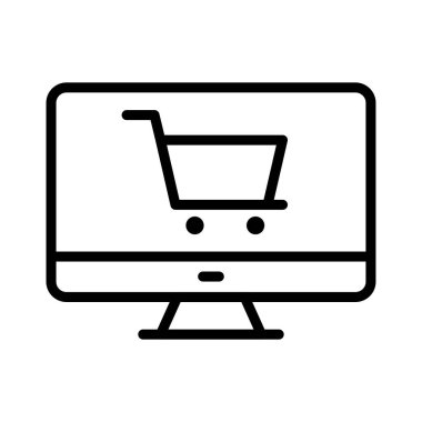 Online ince çizgi vektör simgesi