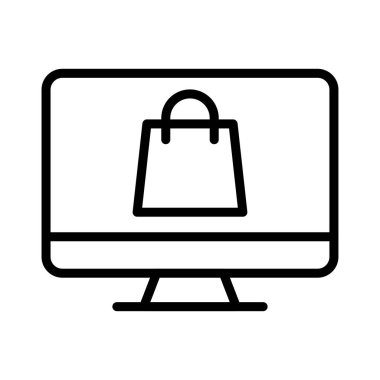 ince çizgi vektör simgesi alışveriş