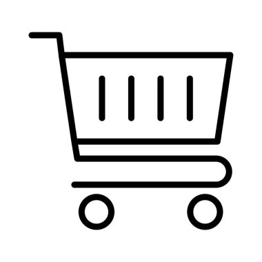 arabası ince çizgi vektör simgesi