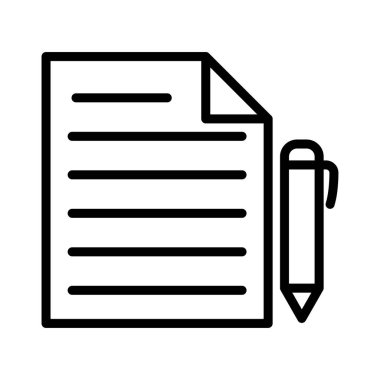 ince çizgi vektör simge yazmak