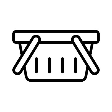 arabası ince çizgi vektör simgesi