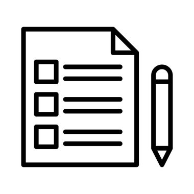 Belge ince çizgi vektör simgesi