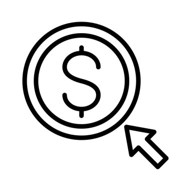 Online ince çizgi vektör simgesi