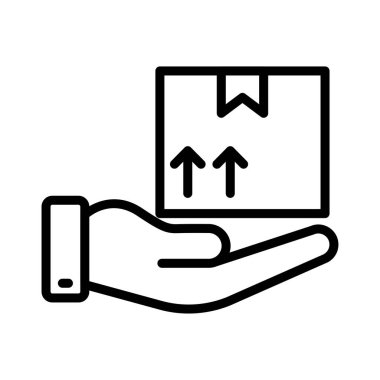 teslim ince çizgi vektör simgesi