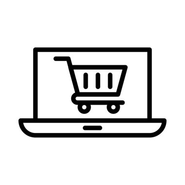 Online ince çizgi vektör simgesi