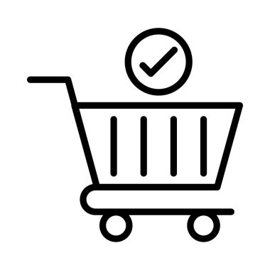 arabası ince çizgi vektör simgesi