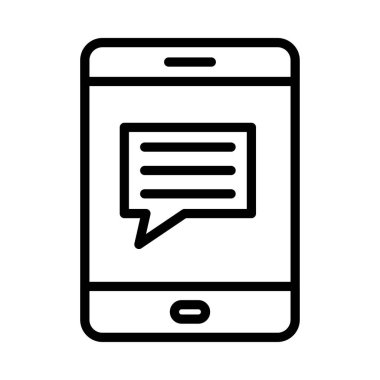 ileti ince çizgi vektör simgesi