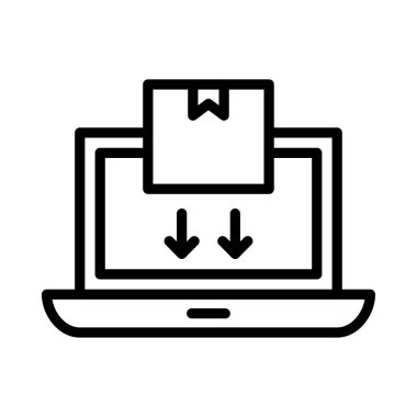 teslim ince çizgi vektör simgesi