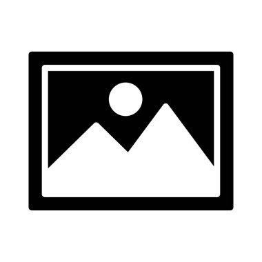 Fotoğraf glif düz vektör simge