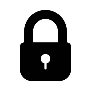 koruma glyph düz vektör simgesi