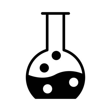 şişe glyph düz vektör simgesi