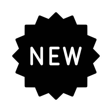 etiket glif düz vektör simgesi