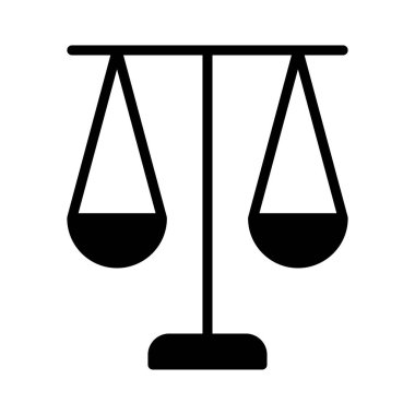 denge glyph düz vektör simgesi