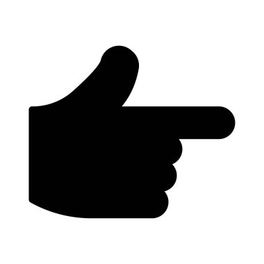 Sağ glyph düz vektör simgesi