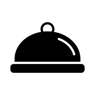 gıda glyph düz vektör simgesi