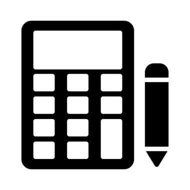 Hesap glif düz vektör simge