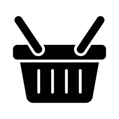 trolley glyph düz vektör simgesi