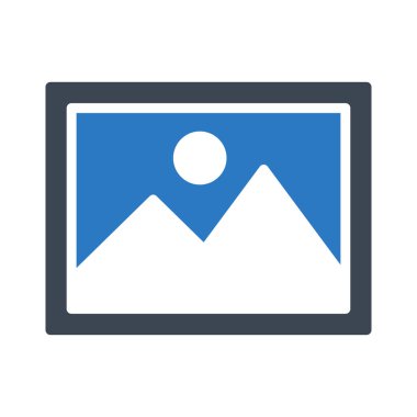 Fotoğraf glif renk vektör simge