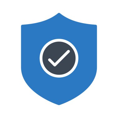 kalkan glyph renk vektör simgesi