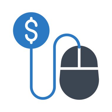 çevrimiçi glyph renk vektör simgesi