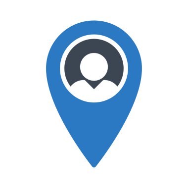 kullanıcı glyph renk vektör simgesi