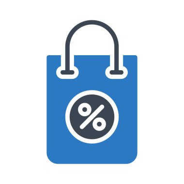 Alışveriş glif renk vektör simgesi